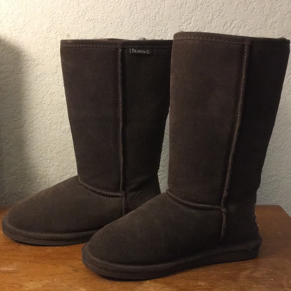 Chocolate Bearpaw boots!